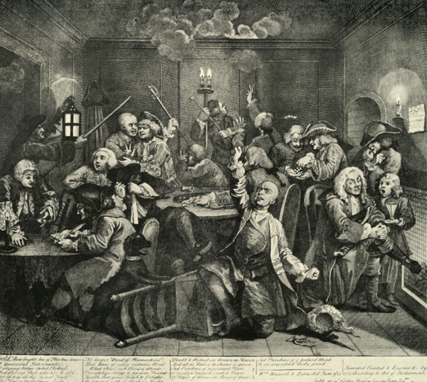 'Gambling at White's Club', 1734, (1925). Creator: William Radclyffe.