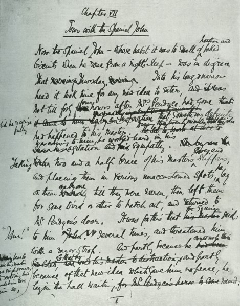 'Facsimile page of MS for "The Country House", by John Galsworthy', 1907, (1928).  Creator: Unknown.