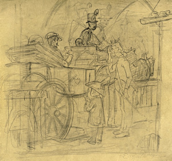 'Auf Reisen', mid-late 19th century, (c1924).  Creator: Carl Spitzweg.