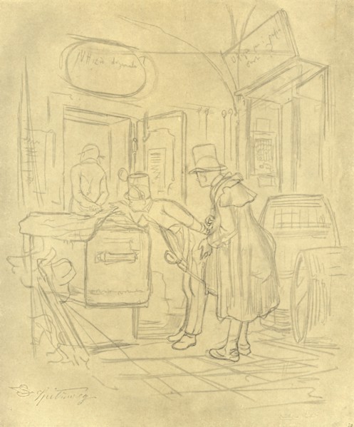 'Zollvisitation I', mid-late 19th century, (c1924).  Creator: Carl Spitzweg.