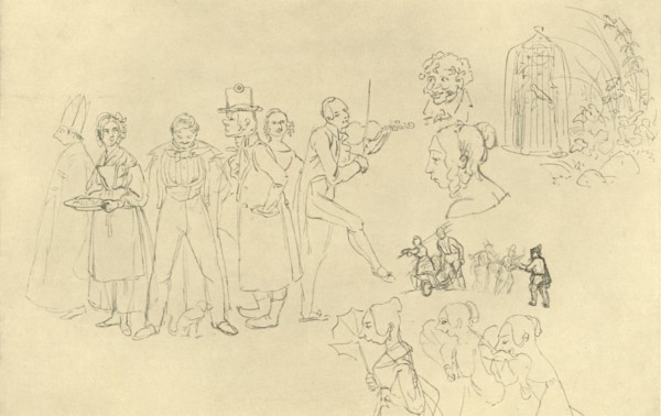 'Verschiedene Typen', mid-late 19th century, (c1924). Creator: Carl Spitzweg.