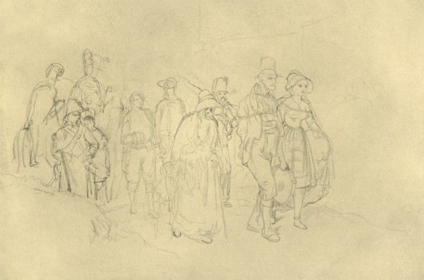 'Eingebrachte Zigeuner', mid-late 19th century, (c1924).  Creator: Carl Spitzweg.