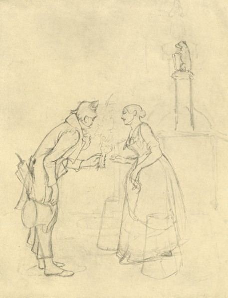 'Der Schüchterne Freier', mid-late 19th century, (c1924).  Creator: Carl Spitzweg.