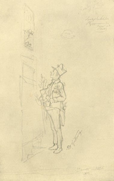 'Der Gratulant', mid-late 19th century, (c1924). Creator: Carl Spitzweg.