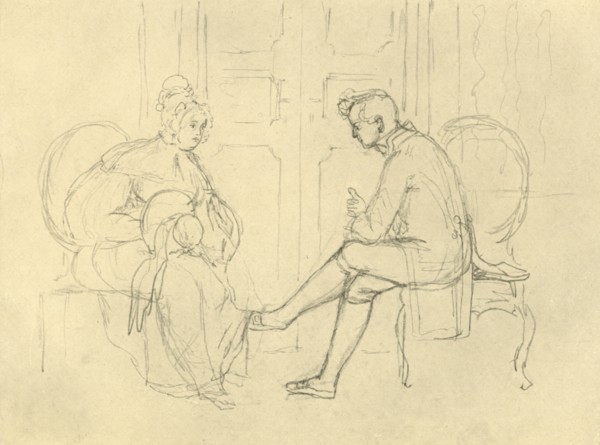 'Ernste Frage', mid-late 19th century, (c1924).  Creator: Carl Spitzweg.