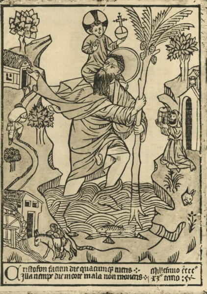 'St. Christopher. 1423', 1915. Creator: Unknown.