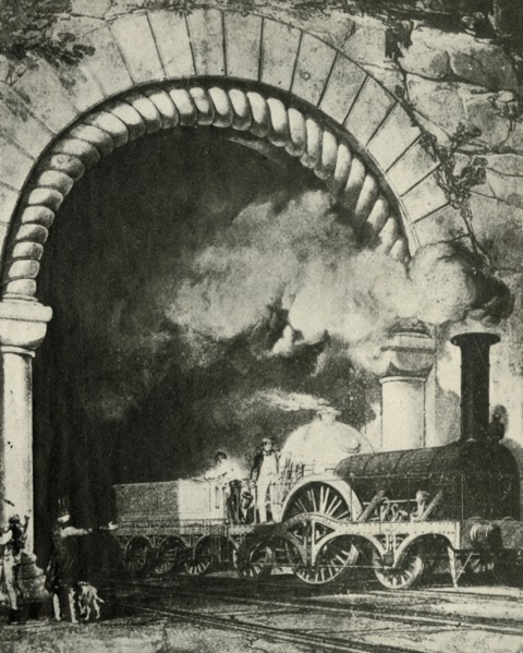 'An Early Broad Gauge Train - Great Western Railway', c1930. Creator: Unknown.