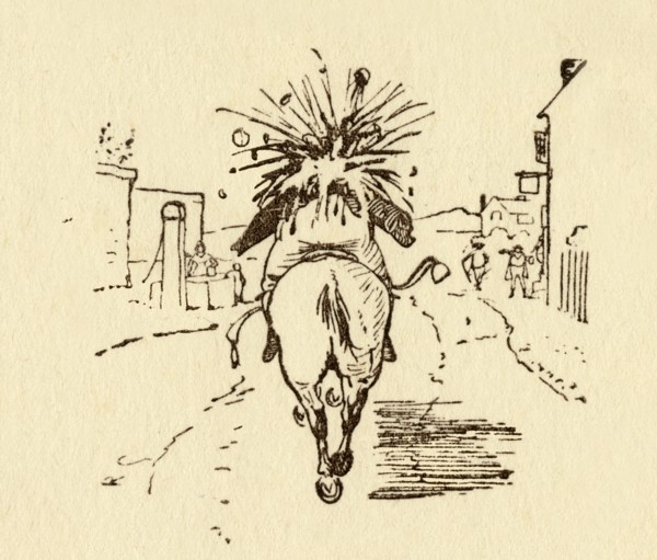 John Gilpin's wine bottles explode, 1878, (c1918).  Creator: Randolph Caldecott.