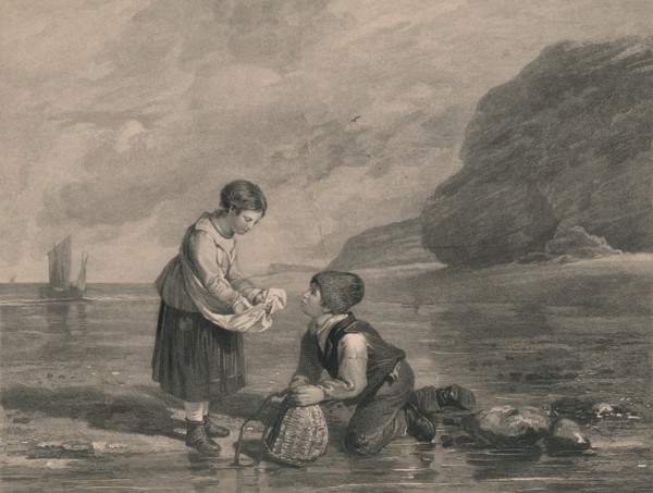 'Young Shrimp Catchers', early 19th century. Creator: Joseph Phelps.