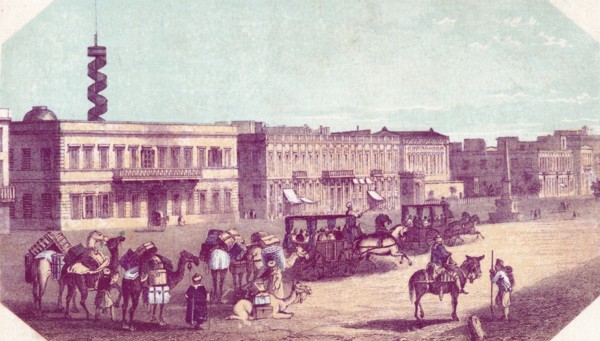 'Square in Alexandria', 19th century? Creator: Unknown.