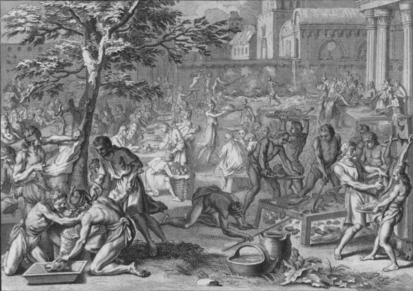 'Festin a L'Honneur du Soleil, le jour du grand Ramy', 1723.  Creator: Bernard Picart.