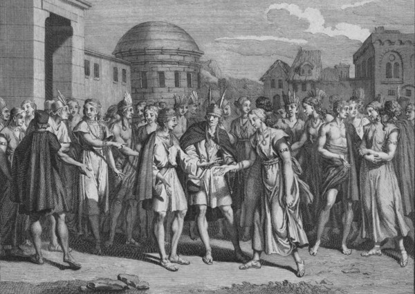 'Maniere dont L'Yncas marie Ceux de son Sang', 1723.  Creator: Bernard Picart.
