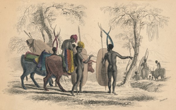 'Caffrarian Family Travelling', c1830s.  Creator: William Home Lizars.