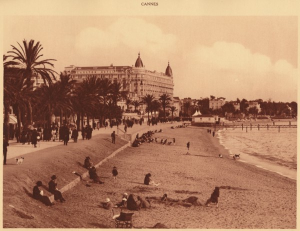 'Croisette Promenade - Beach and Casino, Cannes', 1930. Creator: Unknown.
