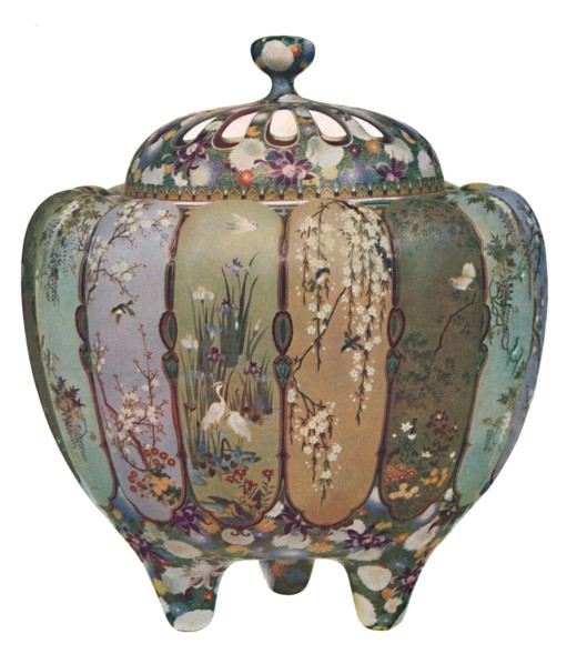 Japanese incense burner - Cloisonné ware, 1914. Creator: Unknown.