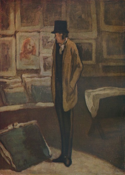 'The Print-Lover', 1857-1860, (1937). Creator: Honore Daumier.