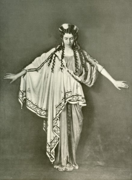 'An Athenian Woman of Fashion (B.C. 600-468)', 1924. Creator: Herbert Norris.