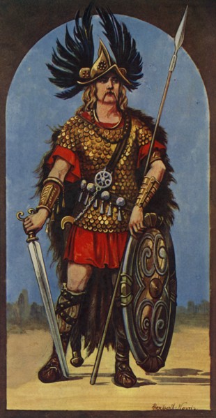 'Hengist, Chief of the Angles (A.D. 449)', 1924. Creator: Herbert Norris.