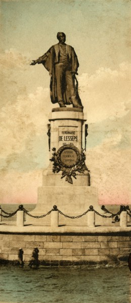 'Port Said. - Statue of Ferdinand de Lesseps ,  c1918-c1939. Creator: Unknown.