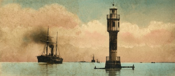'Canal of Suez. The bitter lakes - The north light-house', c1918-c1939. Creator: Unknown.