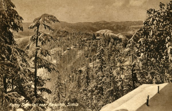 'Heavy Snowfall near Kasumti, Simla', c1918-c1939. Creator: Unknown.