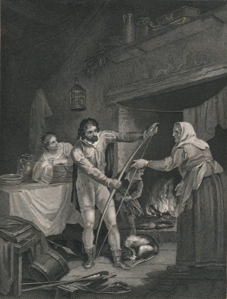 'Alfred in the Neatherd's Cottage', (mid 19th century).  Creator: J Rogers.