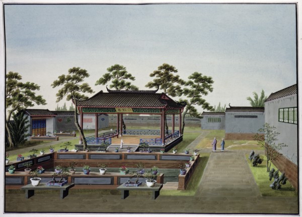 Garden scene, China, c1820-1840. Artist: Unknown