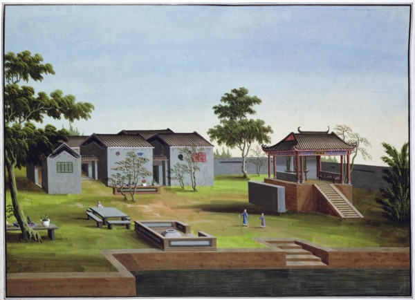 Garden scene, China, c1820-1840. Artist: Unknown