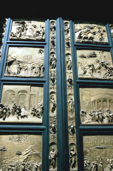 The "Gates of Paradise," Baptistry East doors, Florence, Italy, 1425-1452