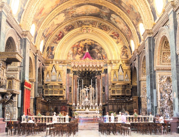 Interior of St John's Co-Cathedral, Valletta, Malta