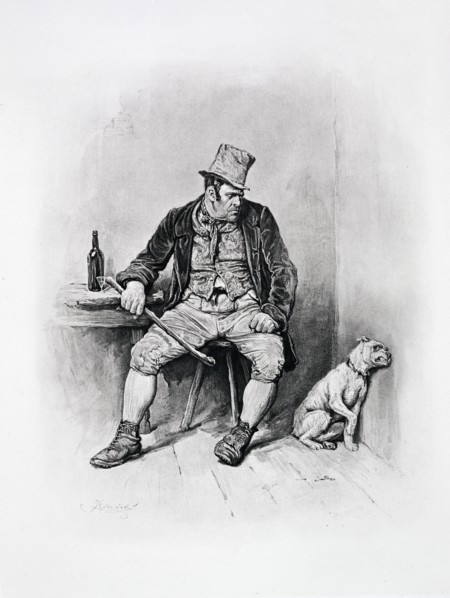 Bill Sikes and his dog, c1894. Artist: Frederick Barnard