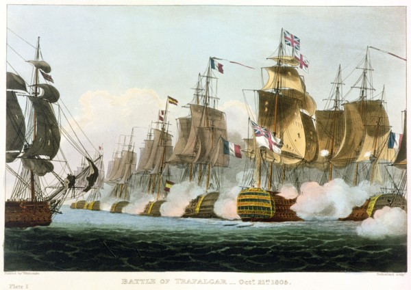 Battle of Trafalgar, October 21st 1805 (1816). Artist: Thomas Sutherland