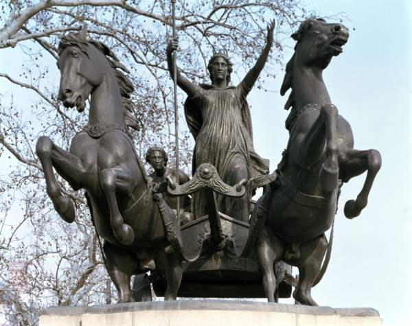 Statue of Boadicea, Thames Embankment, London. Artist: Unknown