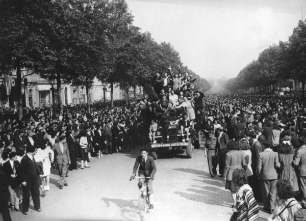 Victory in Europe Day, Avenue des Champs-Elysees, Paris, 8 May 1945. Artist: Unknown