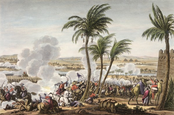 The Battle of the Pyramids, Egypt, 3 Thermidor, Year 6 (21 July 1798). Artist: Louis Francois Couche
