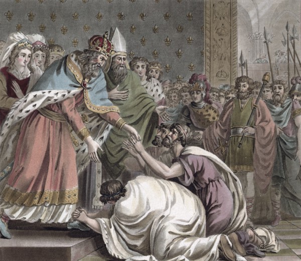 'Charlemagne receives the Ambassadors from the Emperor of the East', 1789. Artist: Jean Baptiste Morret