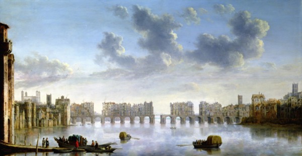 Old London Bridge, c1630. Artist: Claude Jongh