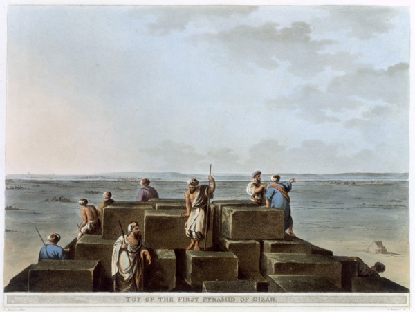 'Top of the First Pyramid of Gizah', Egypt, 1802. Artist: Thomas Milton