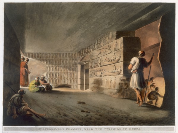 'Subterranean Chamber near the Pyramids at Giza', 1802. Artist: Thomas Milton