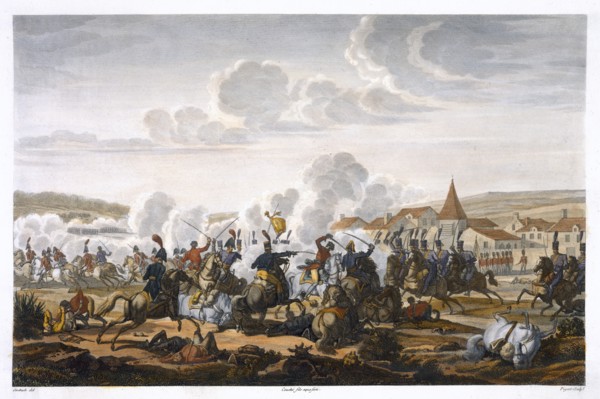 'The Death of Prince Ludwig of Prussia at the Battle of Saalfeld, 10 October 1806'. Creator: Louis Francois Couche.