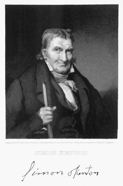 Simon Kenton, American frontiersman, 19th century. Artist: Richard W Dodson