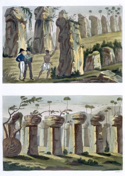 'House of the Ancients, Island of Tinian', c1820-1839. Artist: Landini