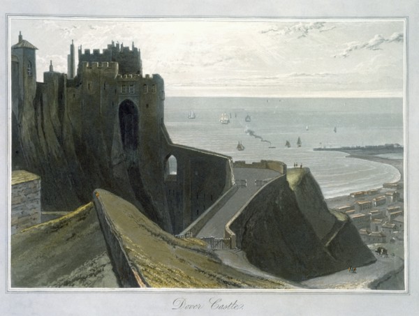 'Dover Castle', Kent, 1823. Artist: William Daniell