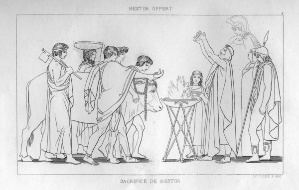 'The Sacrifice of Nestor', c1833. Artist: Unknown