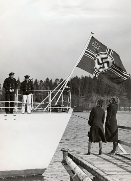 The German destroyer 'Max Schultz', Södertälje, Sweden, 1938. Artist: Karl Sandels