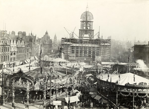 Goose Fair, Market Place, Nottingham, Nottinghamshire, 1927. Artist: Henson & Co