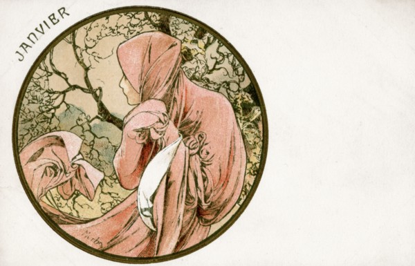 'January', 1900. Artist: Alphonse Mucha