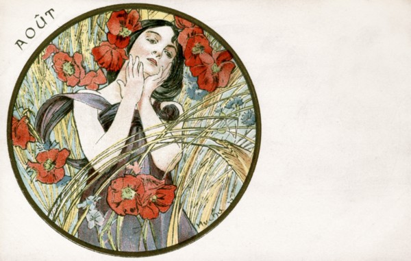 'August', 1900. Artist: Alphonse Mucha