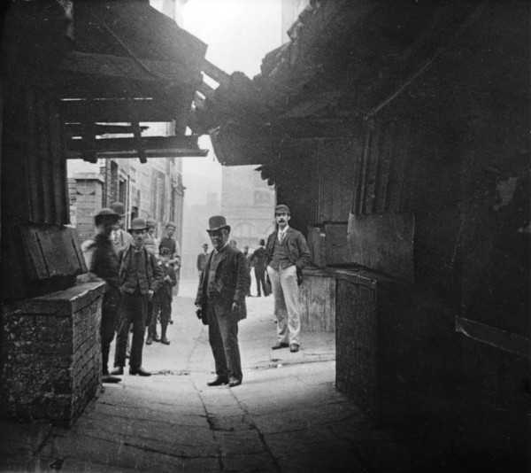 The Shambles, Chesterfield, Derbyshire, c1887. Artist: Unknown