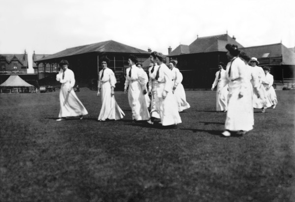 England women's cricket team, Trent Bridge Cricket Ground, Nottingham, Nottinghamshire, pre-1914. Artist: Unknown